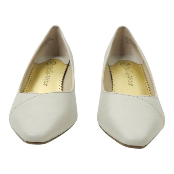 Bella Vita WOW Bone Pump Womens Size 6.5 W Kitten Heel Leather Kidskin NEW - Picture 3 of 15